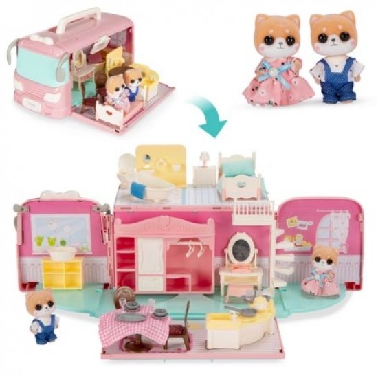 Camper Van Playset Pretend Play Dollhouse with Tiny Critters Camper Van Playset Pretend Play Dollhouse with Tiny Critters
