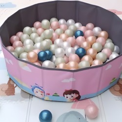 Ball Pit with 100pcs Ocean Balls, Pink