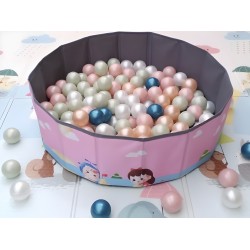Ball Pit with 100pcs Ocean Balls, Pink