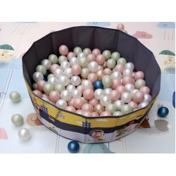 Ball Pit with 50pcs Ocean Balls, Yellow Ball Pit with 50pcs Ocean Balls, Yellow