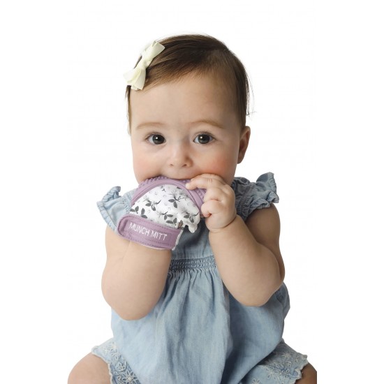 Munchmitt Teething Mitten, Lilac Bloom