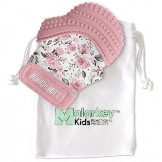 Munchmitt Teething Mitten, Rose Wood