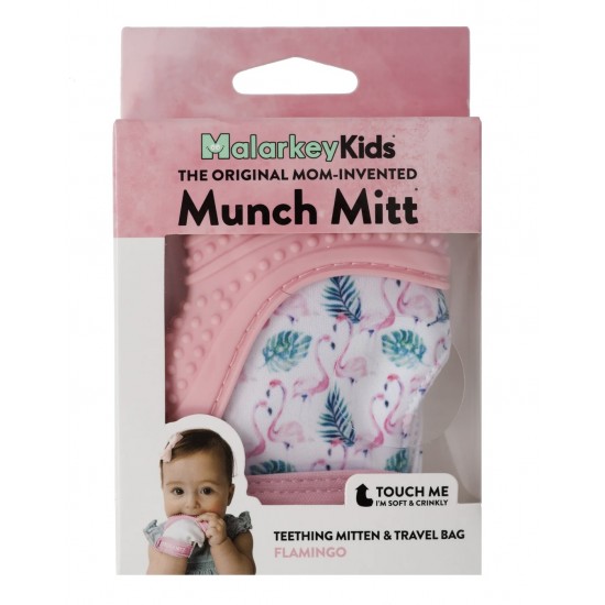 Munchmitt Teething Mitten, Flamingo