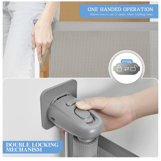 Retractable Baby Gate, Grey, 41inches Height Retractable Baby Gate, Grey, 41inches Height