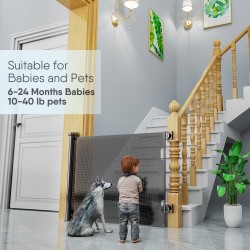 Retractable Baby Gate, Black, 41inches Height Retractable Baby Gate, Black, 41inches Height