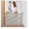 Retractable Baby Gate, Grey, 41inches Height