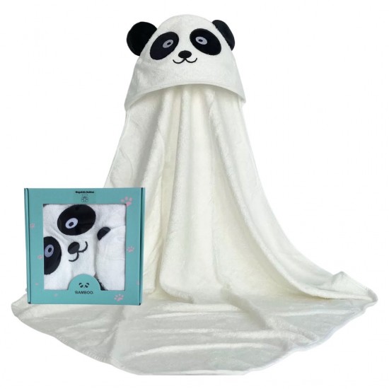 BUBBAS Bamboo Infant to Toddler Hooded Towel, Panda