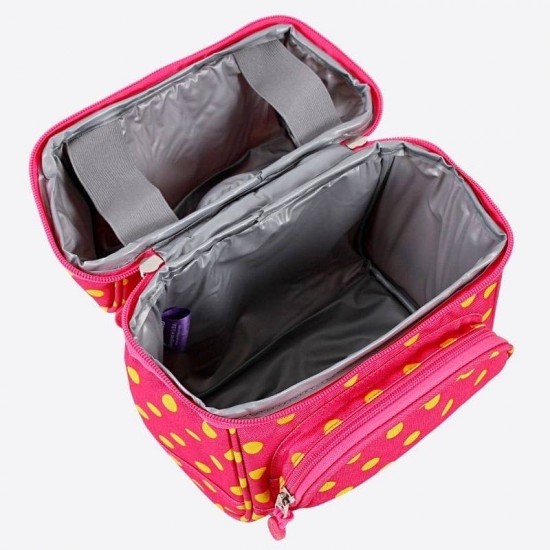 J World Insulated Lunch Bag- Pink Button