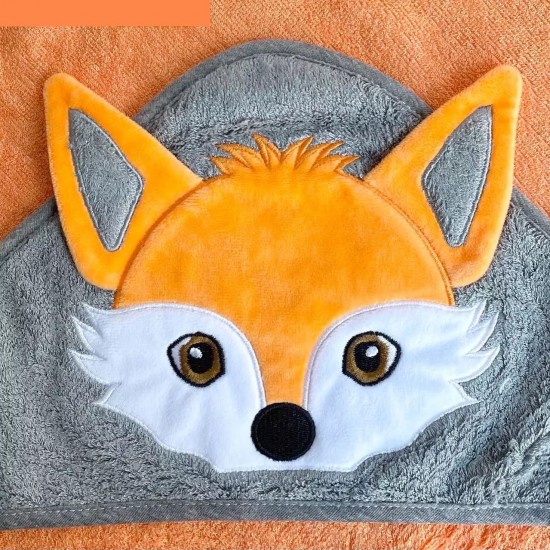 BUBBAS Bamboo Infant to Toddler Hooded Towel, Fox