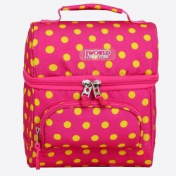J World Insulated Lunch Bag- Pink Button J World Insulated Lunch Bag- Pink Button