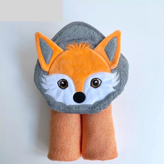BUBBAS Bamboo Infant to Toddler Hooded Towel, Fox