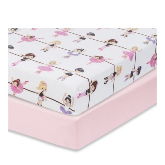 Everyday Kids 2 Pack Cotton Unicorn Cotton Crib Sheets