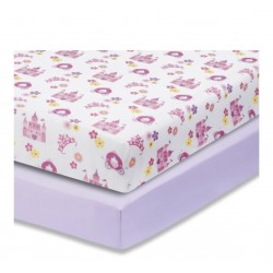 Everyday Kids 2 Pack  Cotton Crib Sheets