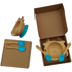 BUBBAS Bamboo Weaning Bowl Set
