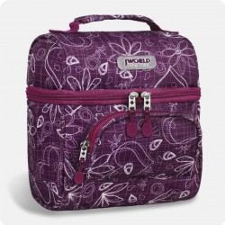J World Insulated Lunch Bag, Purple Love
