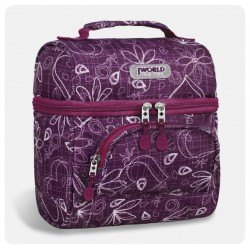 J World Insulated Lunch Bag, Purple Love