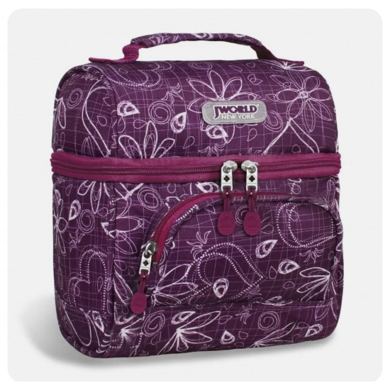J World Insulated Lunch Bag, Purple Love