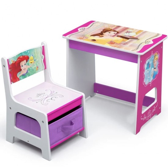 Delta Kids Wood Desk and Chair Set, Princess