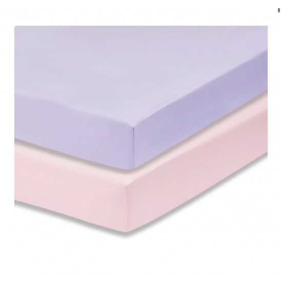 Everyday Kids 2 Pack Unicorn Cotton Crib Sheets, Lilac/Pink Everyday Kids 2 Pack Unicorn Cotton Crib Sheets, Lilac/Pink