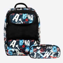 J World Sprouts Kids 17inch Backpack & Pencil Case, Graffiti  J World Sprouts Kids 17inch Backpack & Pencil Case, Graffiti