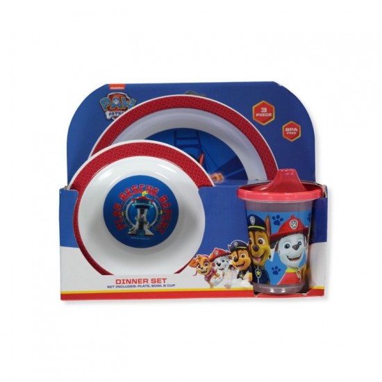 Paw Patrol 3-Piece Dinner Time Set