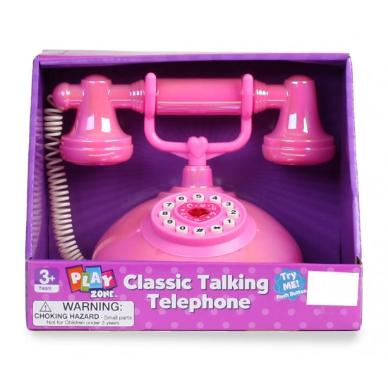 Play Zone Pink Classic Talking Telephone