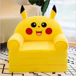Plush 3-in-1 Foldable Kids Sofa, Pikachu