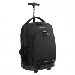 J World Sunny 17inch Rolling Backpack, Black