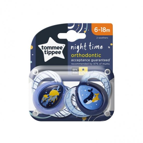 Tommee Tippee Closer to Nature Night Time Soother, 6-18months Tommee Tippee Closer to Nature Night Time Soother, 6-18months