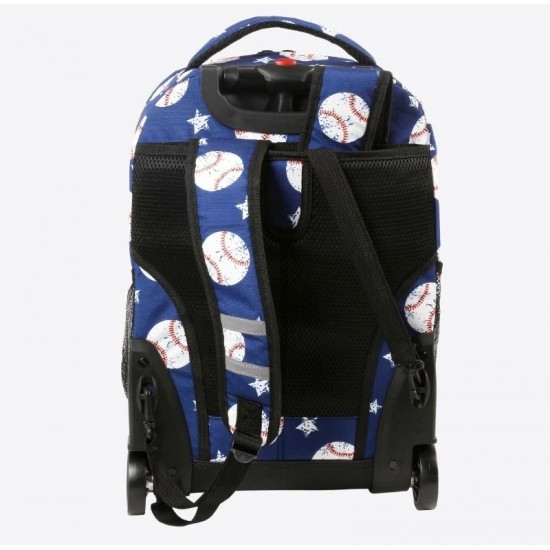 J World 18inch Sundance Rolling Backpack- Baseball J World 18inch Sundance Rolling Backpack- Baseball