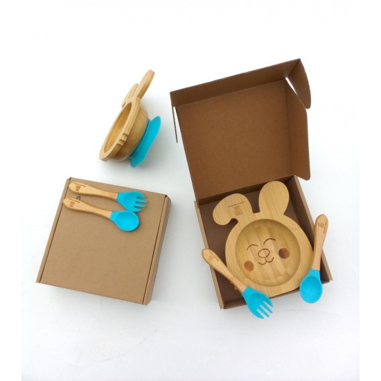 BUBBAS Bamboo Weaning Bowl Set, Rabbit BUBBAS Bamboo Weaning Bowl Set, Rabbit