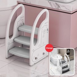 Suplayer 3 Layer Step Stool, Grey