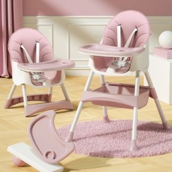 Suplayer 2 in 1 Convertible High Chair, Pink