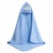 Terry Cotton Hooded Towel, Blue