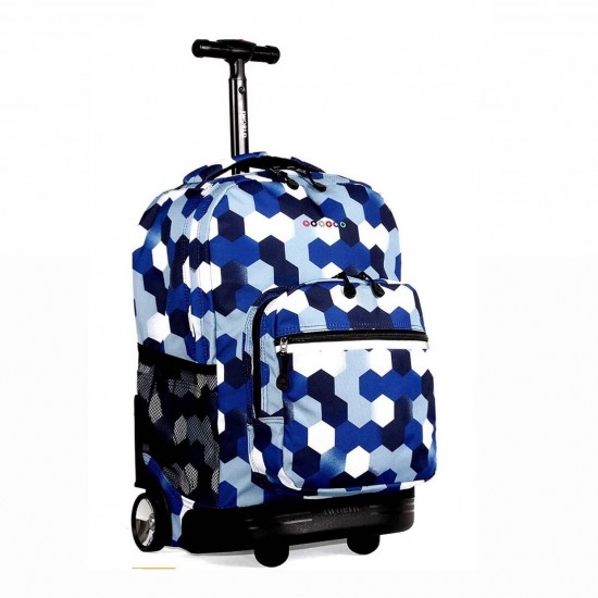 J World 18inch Rolling Backpack, Mini Diamond