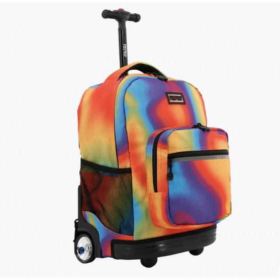 J World 18inch Rolling Backpack, Heat