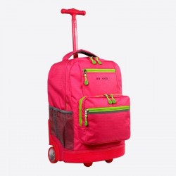 J World 18inch Sunlight Rolling Backpack, Pink J World 18inch Sunlight Rolling Backpack, Pink