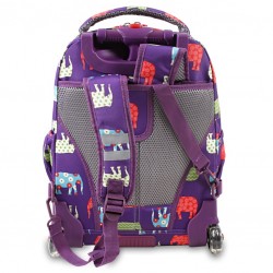 J World 16inch Lollipop Rolling Backpack with Lunch Bag- Elephant J World 16inch Lollipop Rolling Backpack with Lunch Bag- Elephant