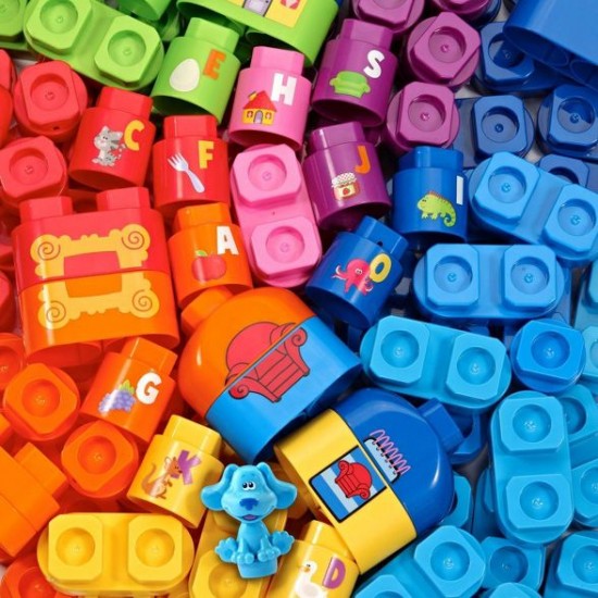 Leapbuilders Blue's Clues Jumbo Blocks Box 81 pcs Leapbuilders Blue's Clues Jumbo Blocks Box 81 pcs