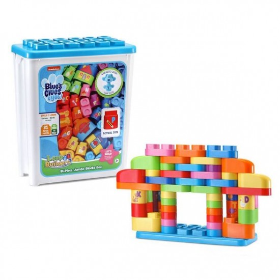 Leapbuilders Blue's Clues Jumbo Blocks Box 81 pcs Leapbuilders Blue's Clues Jumbo Blocks Box 81 pcs