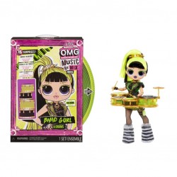 LOL Surprise Omg Remix Rock Bhad Gurl Fashion Doll With 15 Surprises Including Drums, Outfit, Shoes, Hair Brush, Doll Stand, Lyric Magazine, And Record Player Package  LOL Surprise Omg Remix Rock Bhad Gurl Fashion Doll With 15 Surprises Including Drums, Outfit, Shoes, Hair Brush, Doll Stand, Lyric Magazine, And Record Player Package