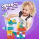 Mega Bloks Peek A Blocks Amusement Park with Big Building Blocks, Building Toys for Toddlers (35 Pieces):