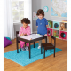 Play Zone 3-Piece Kiddy Table & Chair Kids Set, Espresso