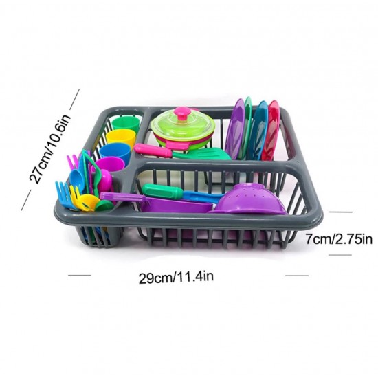 Play Zone Dish & Drying Rack 27-Piece Play Set