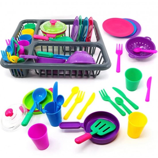 Play Zone Dish & Drying Rack 27-Piece Play Set