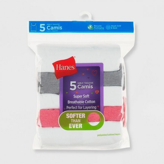 Hanes 5 Pack Girl’s Vest