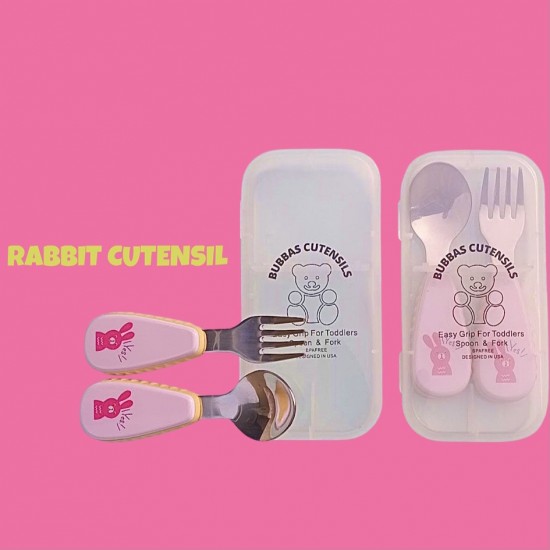 BUBBAS Toddler Cutensils, Rabbit BUBBAS Toddler Cutensils, Rabbit