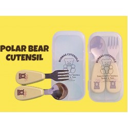 BUBBAS Toddler Cutensils, Polar Bear