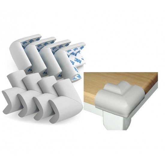 Table Edge Corner Bumpers, 4pc Grey