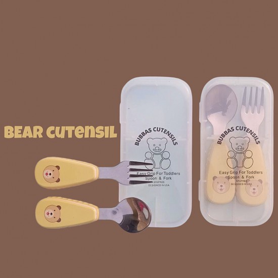 BUBBAS Toddler Cutensils, Bear